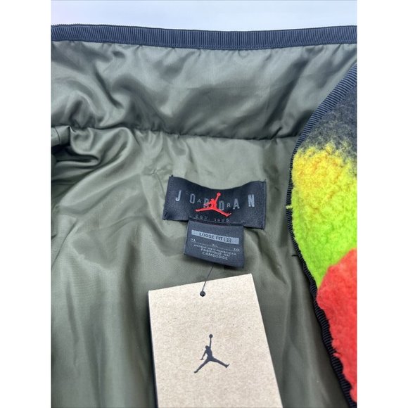 Nike Air Jordan Flight MVP Infrared Heat AOP Deep Pile Fleece DV1611-612 SZ 2XL - Picture 12 of 16